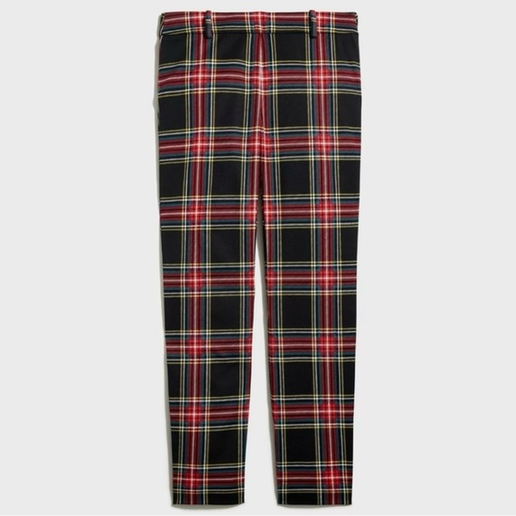 NWOT J.CREW STEWART TARTAN PLAID WINNIE PANTS, CHRISTMAS, SIZE 0 - Picture 1 of 8